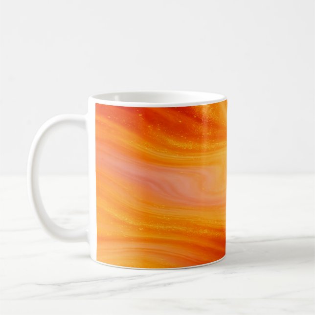 Mug Boug de café en marbre doré orange fière (Gauche)