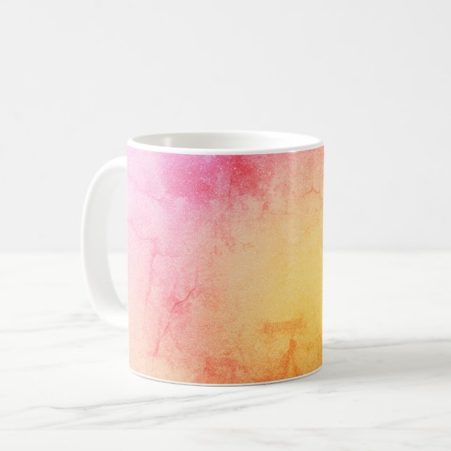 Mug Boug de café en marbre du coucher du soleil (Devant gauche)