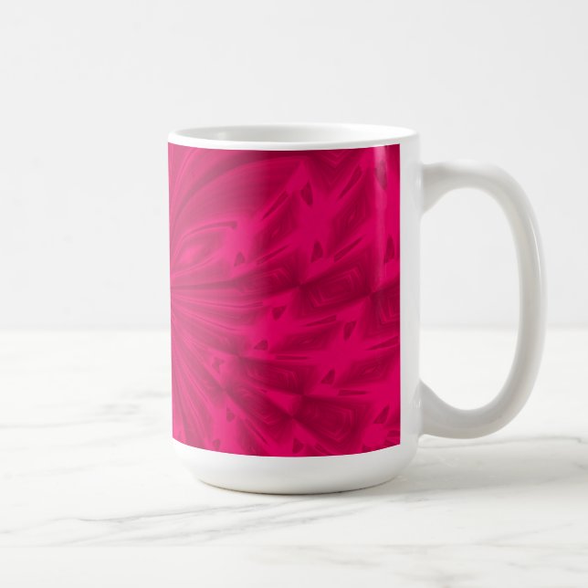 Mug Boug de café rose à la framboise Abstraite (Droite)