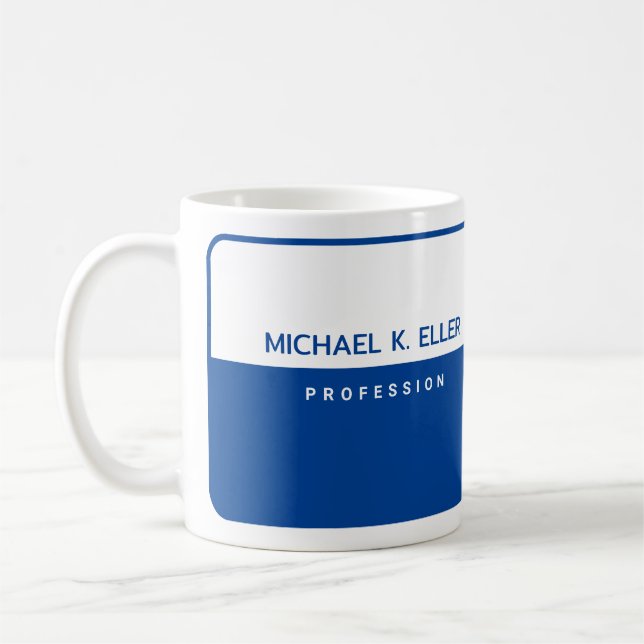 Mug Boug de café semi-bleu de la profession moderne av (Gauche)