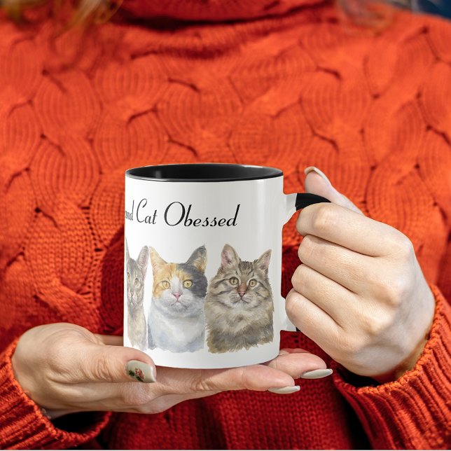 Mug Boug de café stressé, béni et obsédée par le chat (Créateur téléchargé)