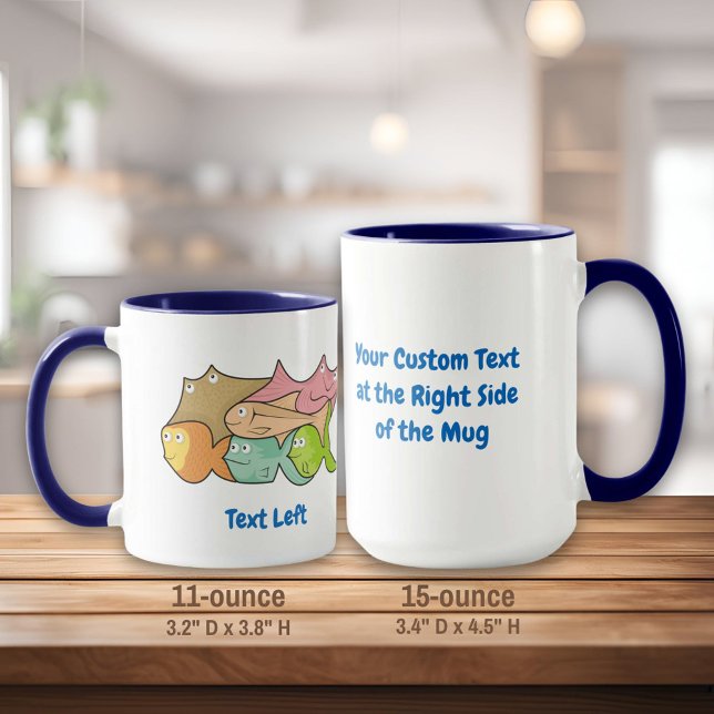 Mug Boug de caricature de poissons (Créateur téléchargé)