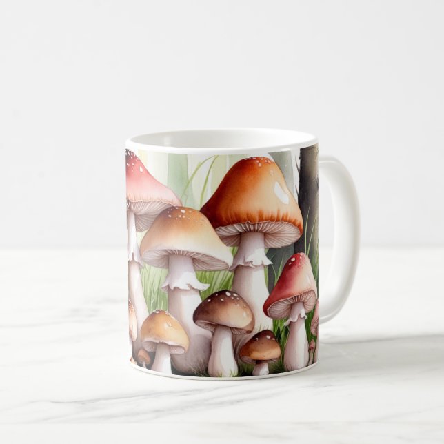 Mug Boug de champignons d'aquarelle (Devant droit)