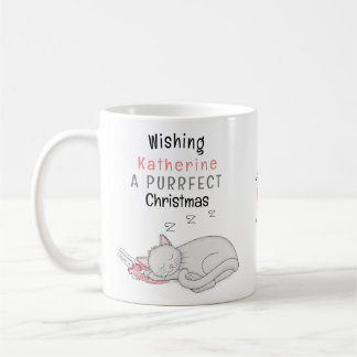 Mug Boug de chat de Noël personnalisé