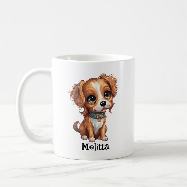 Mug Boug de chien mignon personnalisé (Gauche)
