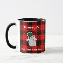 Boug de chocolat chaud Snowman pour enfant personn