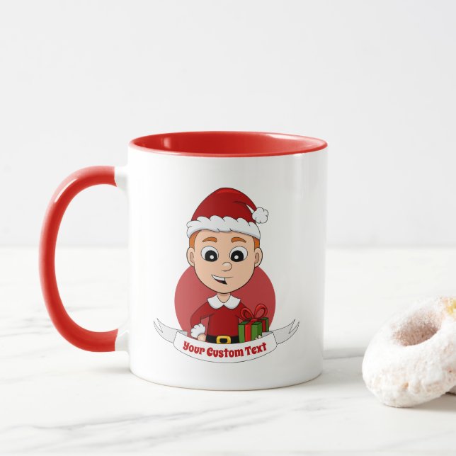 Mug Boug de dessin animé de Noël (Avec donut)