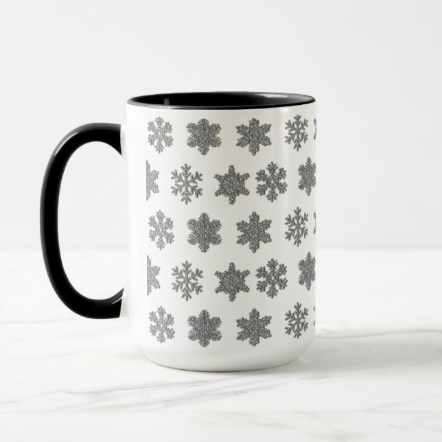 Mug Boug de flocons d'argent glacé en cristal congelé (Gauche)