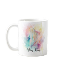 Boug de harpe d'aquarelle personnalisée