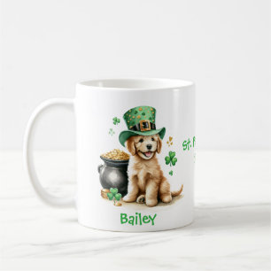 Mug Boug de jour personnalisé Goldendoodle St. Patty