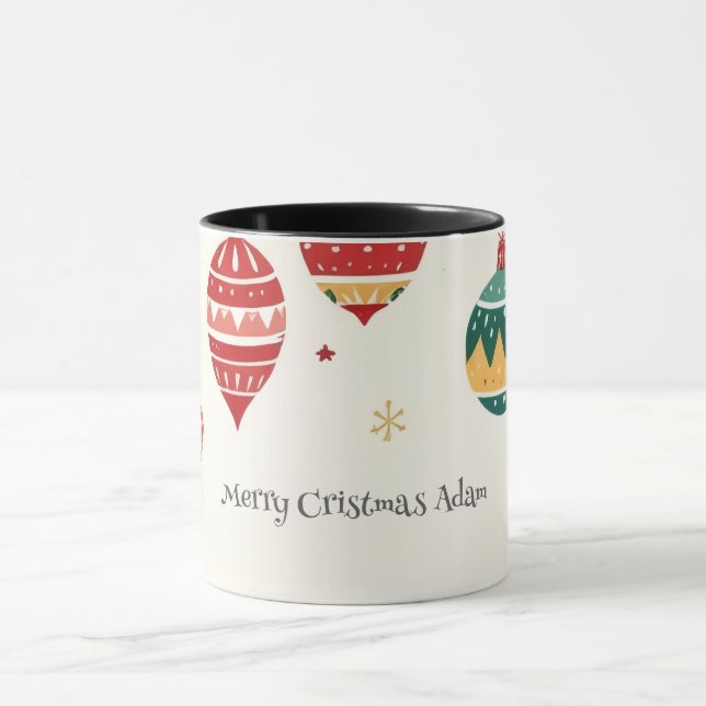 Mug Boug de Noël personnalisé 11 oz - Personnalisation (Centre)