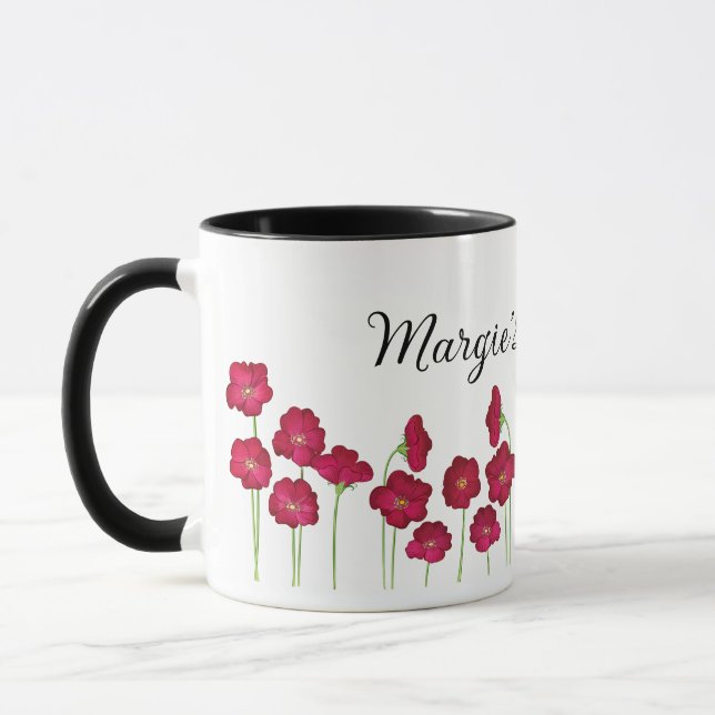Mug Boug de pavot avec le nom de maman dessus (Gauche)