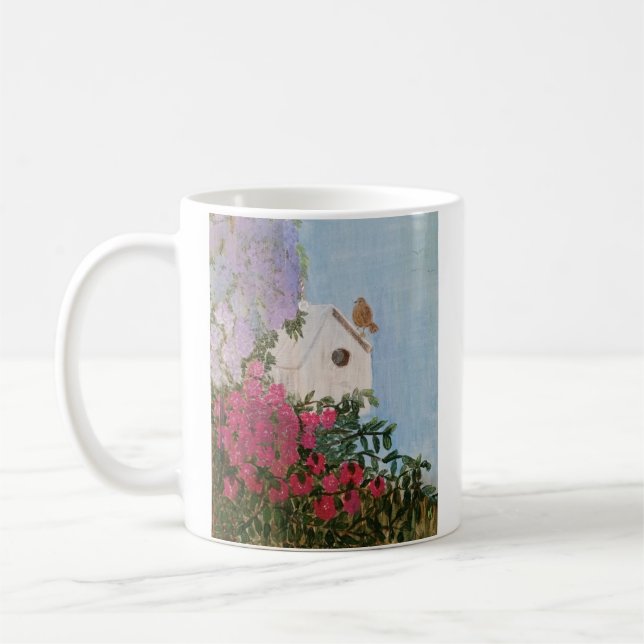 Mug Boug de peinture acrylique pour oiseaux de printem (Gauche)