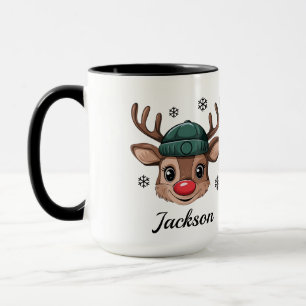 Mug Boug de rennes de Noël personnalisé - Ajouter votr