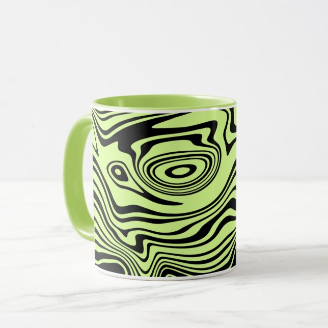 Mug Boug Design Art Abstrait - Vos Couleurs - Vert (Devant gauche)