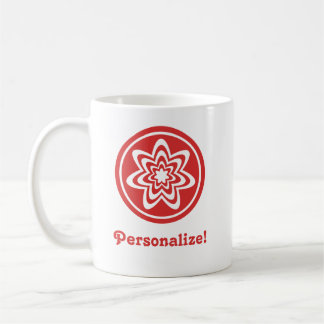 Mug Boug d'explosion florale, rouge vif