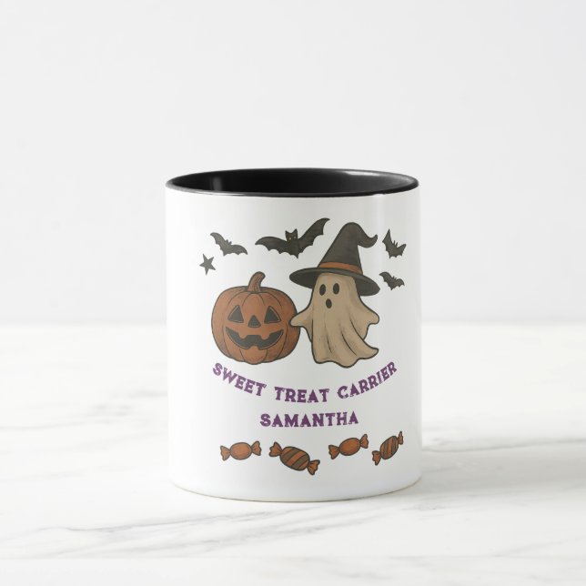 Mug Boug d'Halloween éffrayant - Boos, chauves-souris  (Centre)