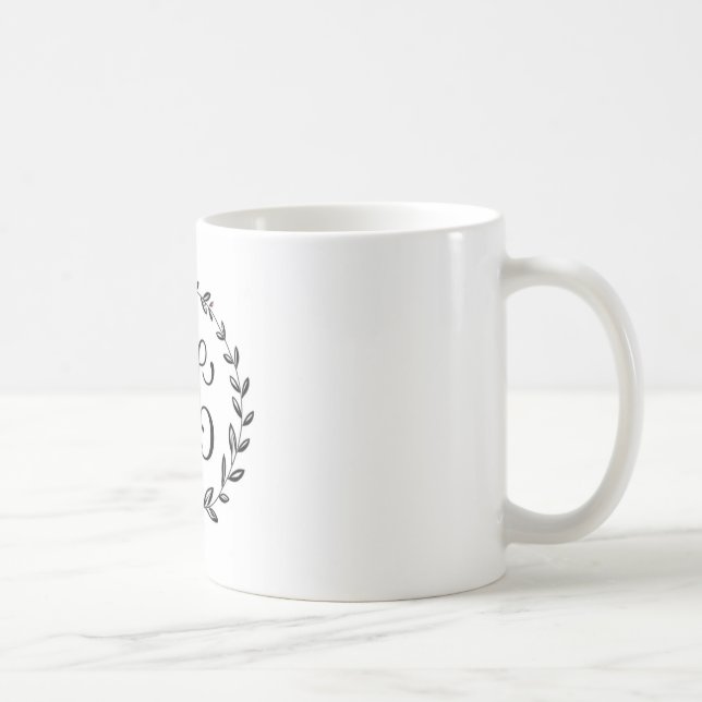Mug Boug en céramique "N" personnalisé - Simple et élé (Droite)