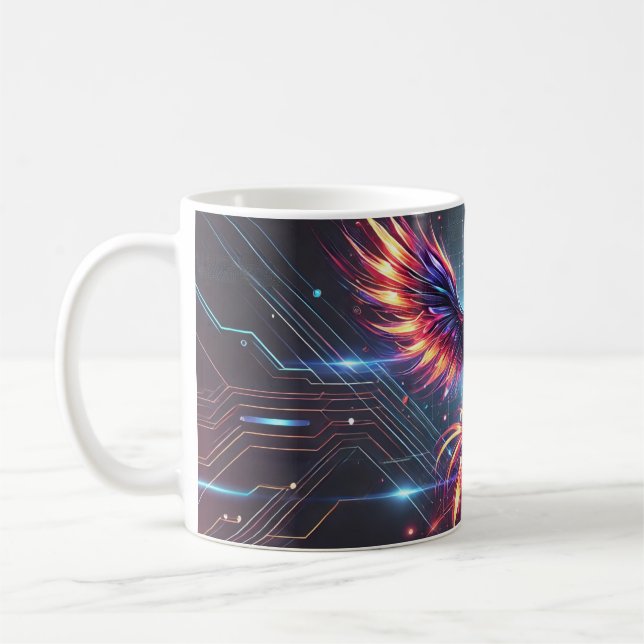 Mug Boug en céramique Phoenix - Vibrant futuriste (Gauche)