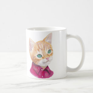 Mug Boug en chat Tabby orange Personnalisé Tabby en ch