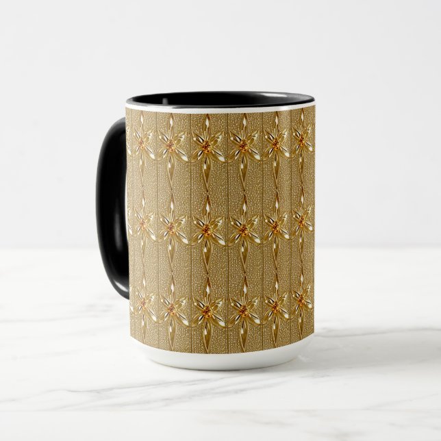 Mug Boug Floral Orné Or (Devant gauche)
