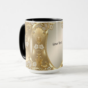 Mug Boug Floral Orné Or
