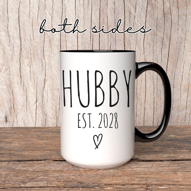 Mug Boug Hubby Personnalisé, Cadeau Mariage, Cadeau An (hubby mug, hubby coffee mug, personalized hubby mug, groom coffee mug, wedding hubby mug,)