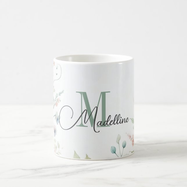 Mug Boug personnalisé avec fleurs sauvages et Plantes  (Centre)
