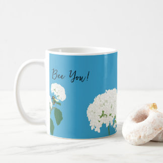 Mug Boug personnalisé avec hydrangées et abeilles