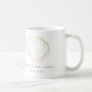 Mug Boug personnalisé Gold Designer Scribble