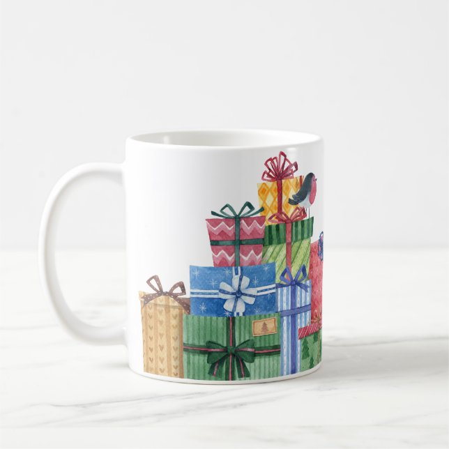 Mug Boug personnalisé Joyeux anniversaire Aquarelle ca (Gauche)