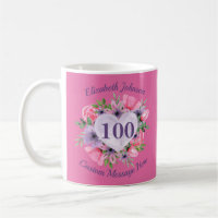 Boug rose floral 100e anniversaire pour femmes