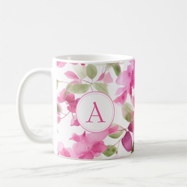 Mug Bougainvilliers à motifs floraux Alphabet Café (Gauche)