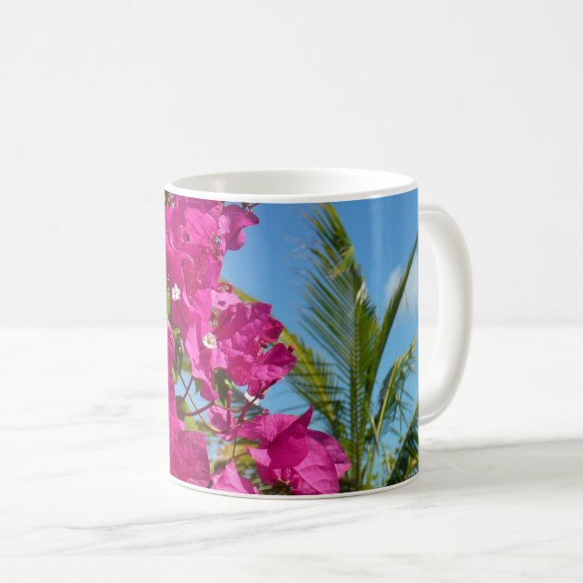 Mug Bougainvilliers et palmiers paysage tropical (Devant droit)