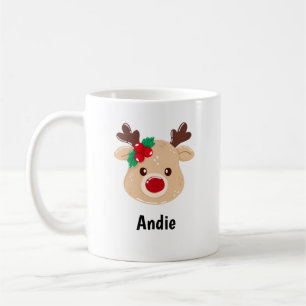 Mug Bouge Cadeau Personnalisée Face Reindeer
