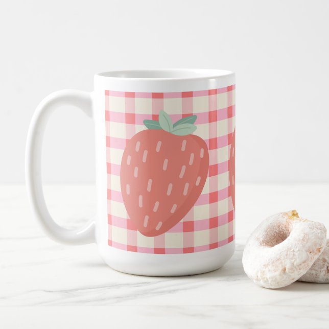 Mug Bouge 🌸 café fraise 15oz (Avec donut)
