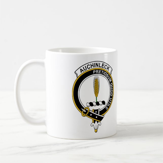 Mug Bouge de café Auchinleck Tartan - taille 11oz (Gauche)