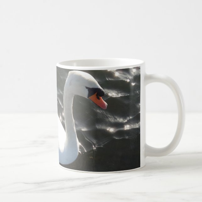 Mug Bouge de café blanc cygne blanc (Droite)
