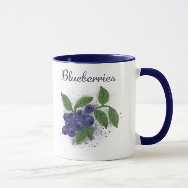 Mug Bouge de café Blueberries - Choisissez vos fruits (Droite)