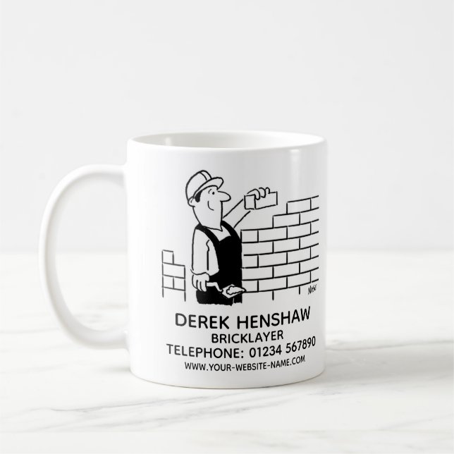 Mug Bouge de café promotionnelle en brique (Gauche)