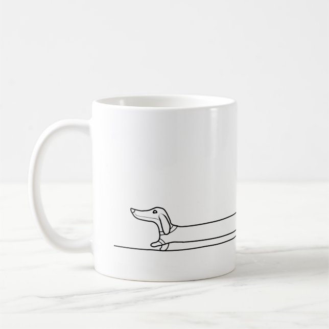 Mug Bouge de chien en saucisse, Bouge de Dachshund, Ca (Gauche)