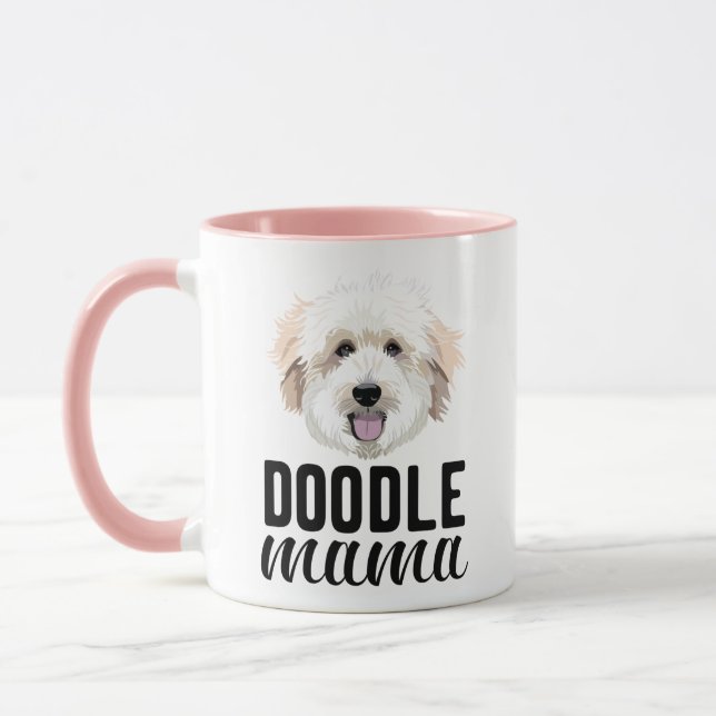 Mug Bouge de mère au doodle doré personnalisé avec vot (Gauche)