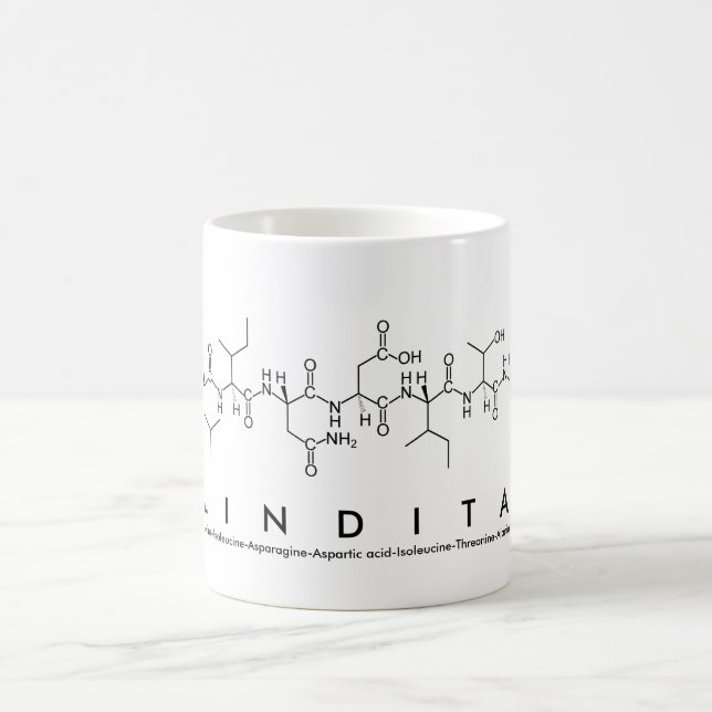 Mug Bouge de nom de peptide Lindita (Centre)
