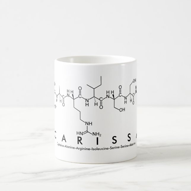 Mug Bouge de nom du peptide Carissa (Centre)