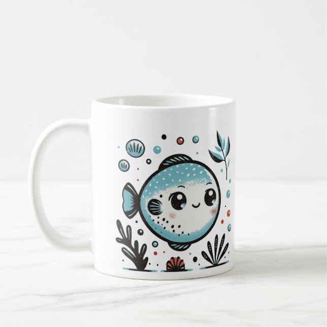 Mug Bouge de poisson souriant (Gauche)