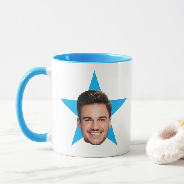 Mug Bouge de visage Office Star personnalisée (Avec donut)