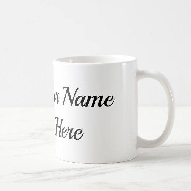 Mug Bouge D'Encre Coeur Curly Avec Personnalisation (Droite)