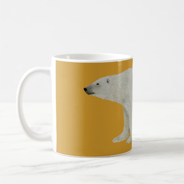 Mug Bouge d'ours polaire sur jaune (Gauche)