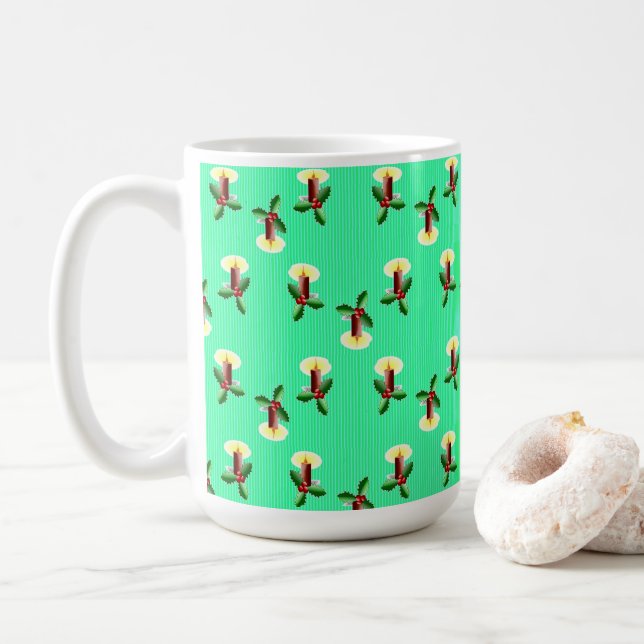 Mug Bougie Bourgogne avec saint Noël (Avec donut)