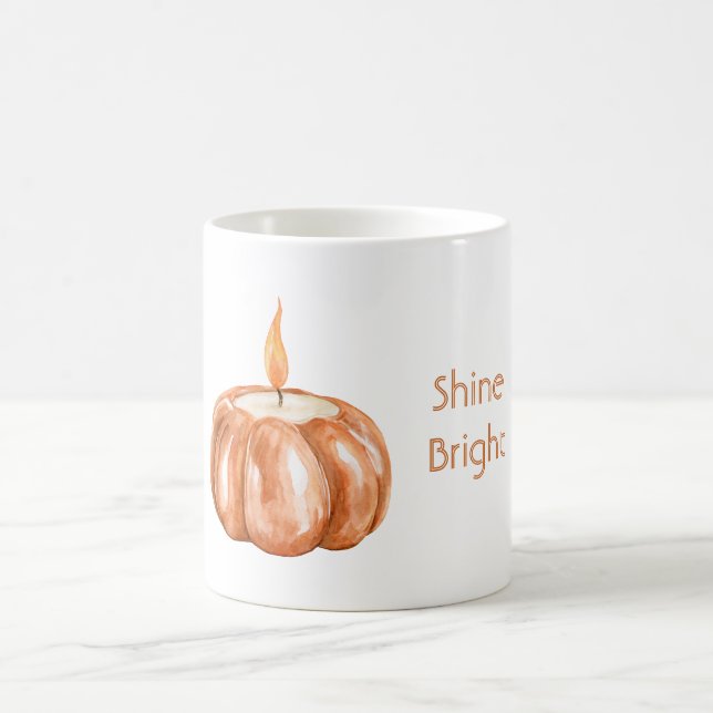 Mug Bougie Citrouille Brillante Lumineuse (Centre)